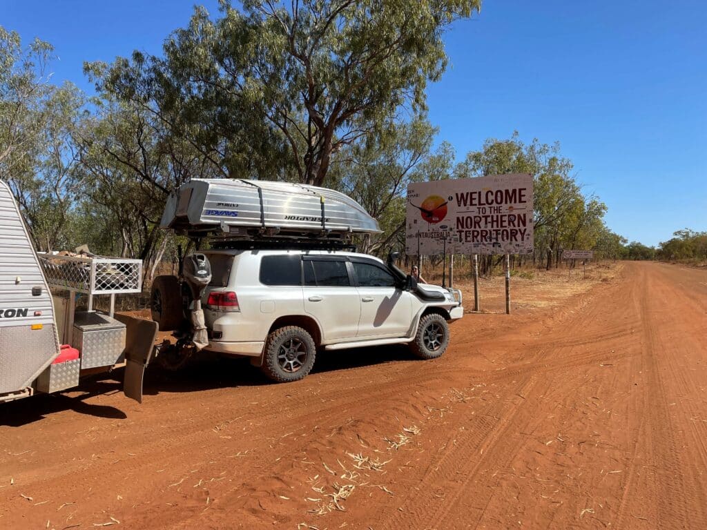 white suv in outback